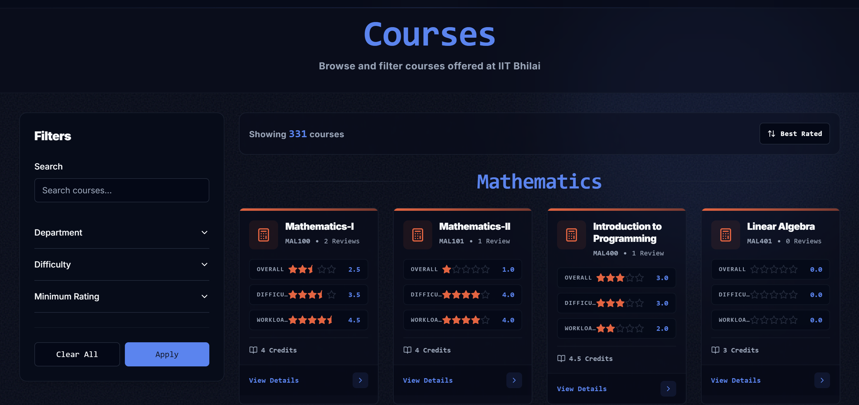 RateMyCourse